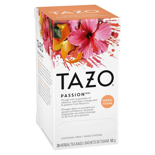TAZO Passion Herbal Tea Bags – Caffeine-Free Family Friendly Herbal Drink for Kids and Parents