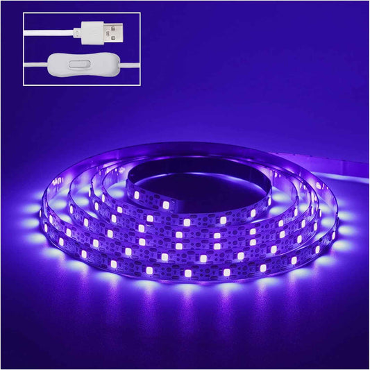 Lumiglow UV Black Light Strip – 6.6ft Child-Safe Glow Light for Playroom, Tween Bedroom and Rec Room