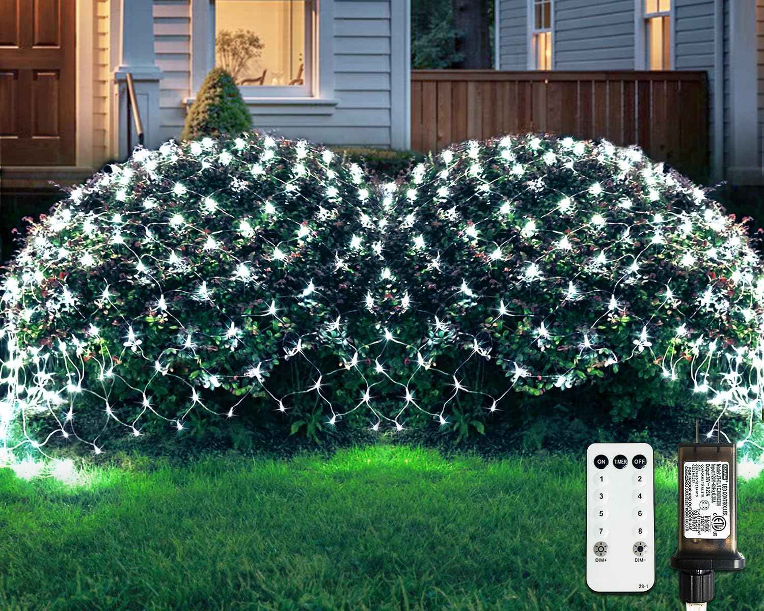 JMEXSUSS 360 LED Net Lights – Cozy Bedroom and Living Room Decor with 8 Dimmable Modes