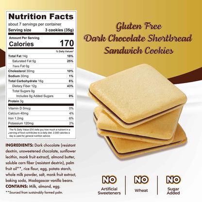 ChocZero Dark Chocolate Jolies – Housewarming Hostess Gift for Gluten Free Households, 20 Diabetic Friendly Cookies