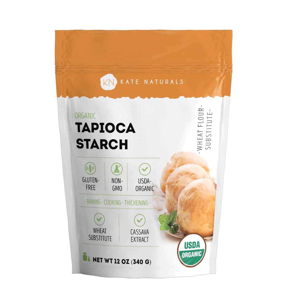 Kate Naturals Tapioca Starch Flour for Baking and Skincare – Clean-Label Pantry Staple for Mindful Home Routines