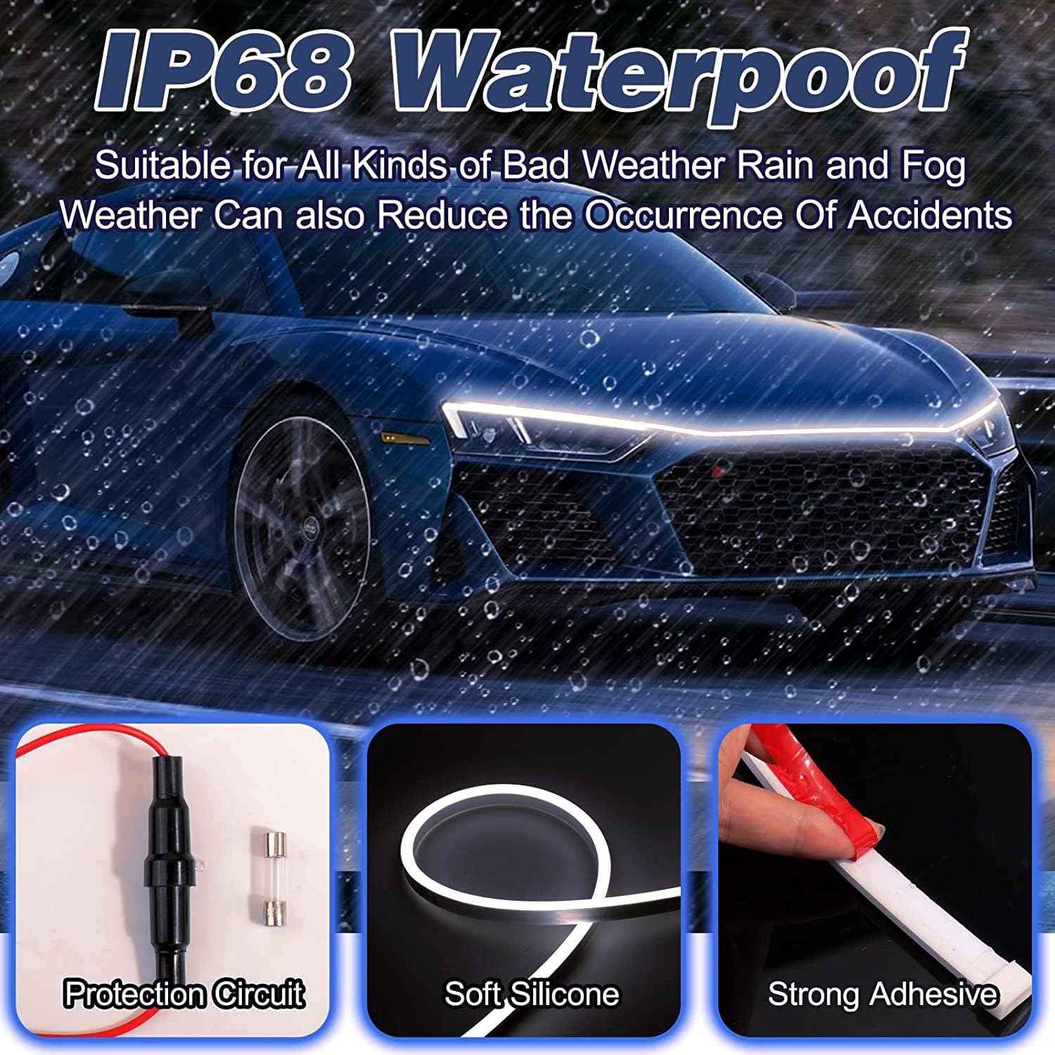 Truck & SUV LED Hood Light Strip – Unique Holiday Gift for Car Enthusiasts, Waterproof Daytime Running Light