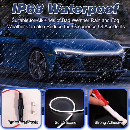Truck & SUV LED Hood Light Strip – Unique Holiday Gift for Car Enthusiasts, Waterproof Daytime Running Light