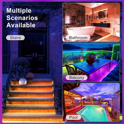 DAYBETTER Waterproof LED Strip Lights – Housewarming Gift for Women and Moms with 32.8ft of Customizable Color