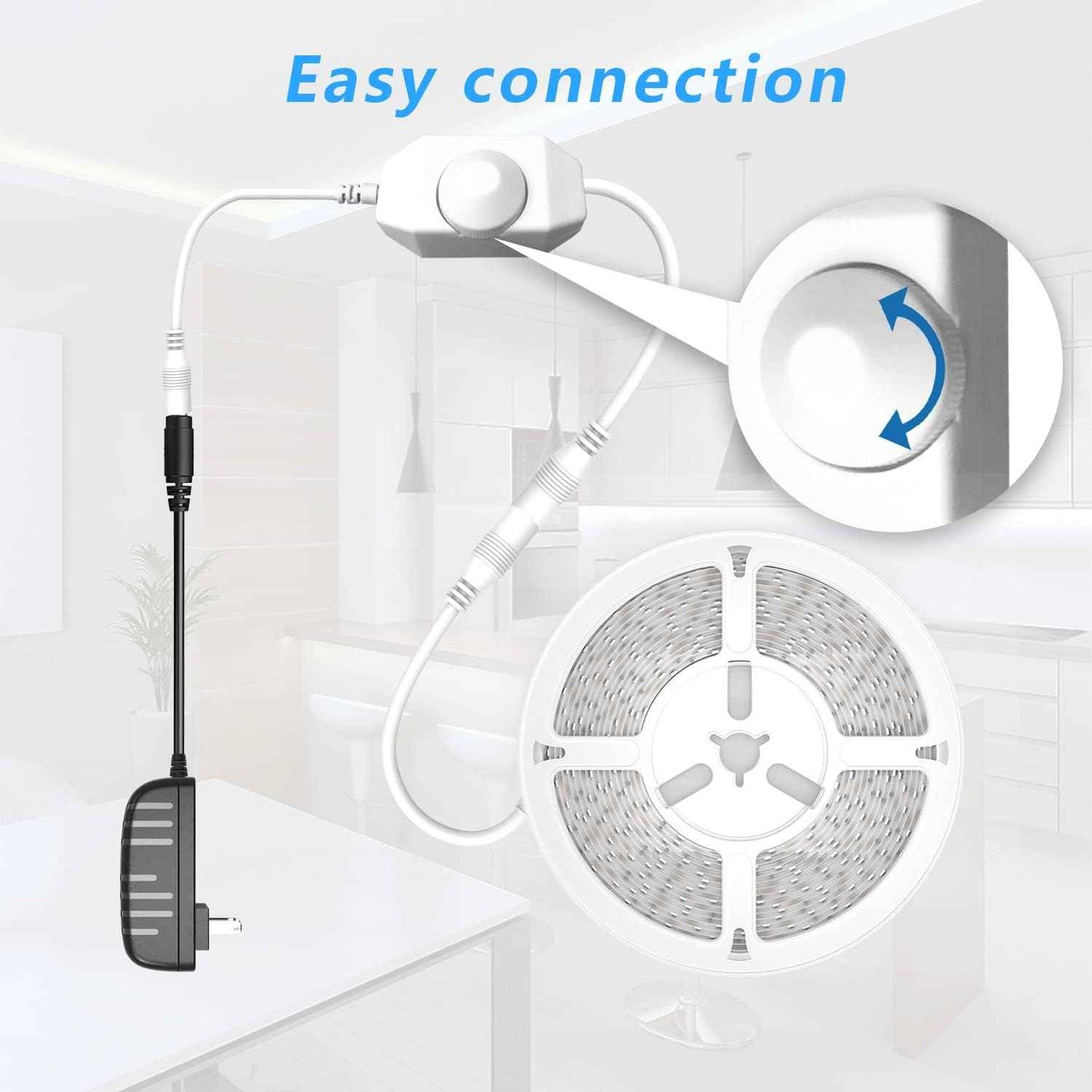 phopollo 12V LED Strip Lights – Cool-to-Touch Accent Lighting Safe Around Kids and Pets