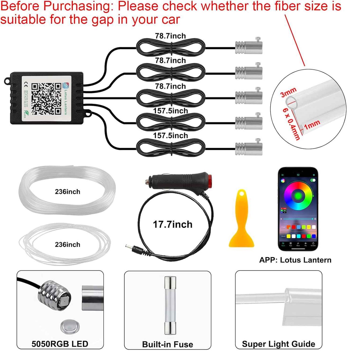 AuroraDrive Interior Car LED Strip Lights APP Control – Aesthetic Cabin Ambiance Lighting for Bedroom on Wheels