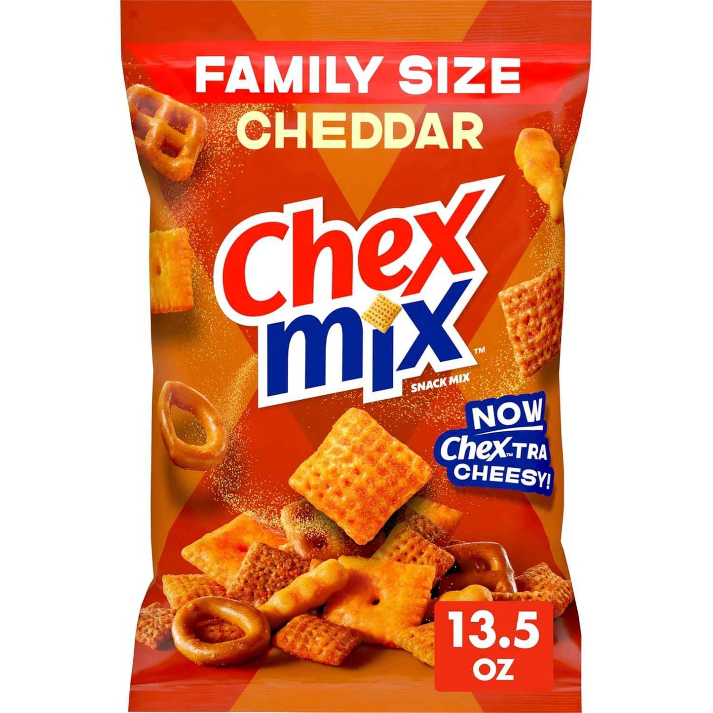 Chex Mix Cheddar Snack Mix – After-School Snack Bowl for Kids, 13.5 oz Pantry Pack