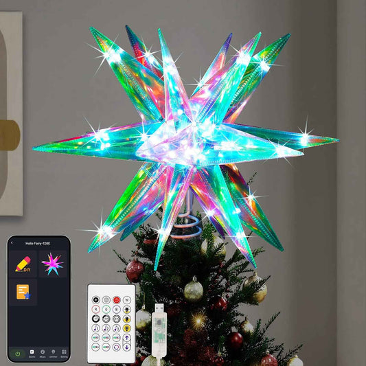 13.8" Smart Christmas Star – Housewarming Gift for New Homeowners, Music Sync LED