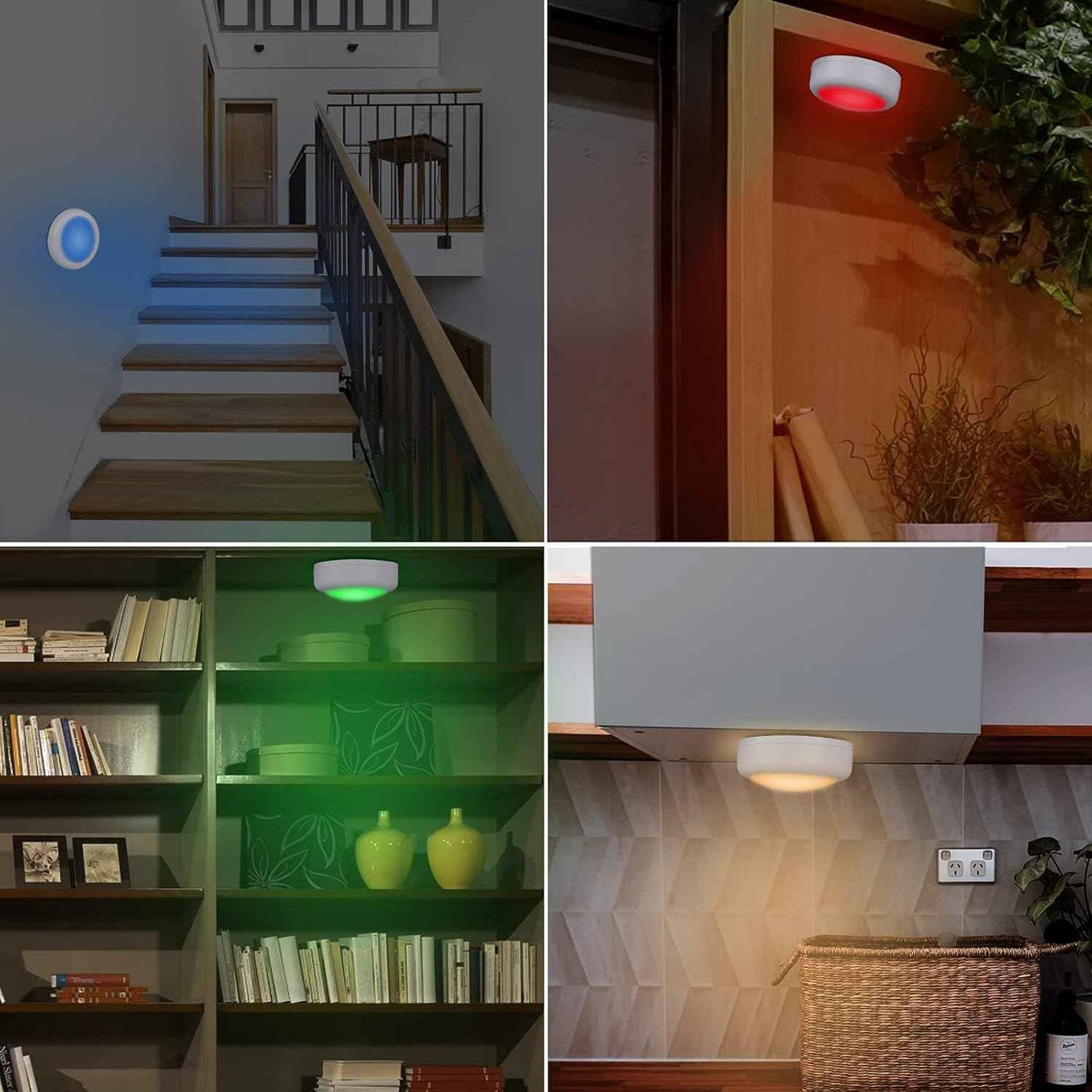 Cadrim Puck Lights - Flameless, Cool-to-Touch Night Lighting for Homes with Kids and Pets
