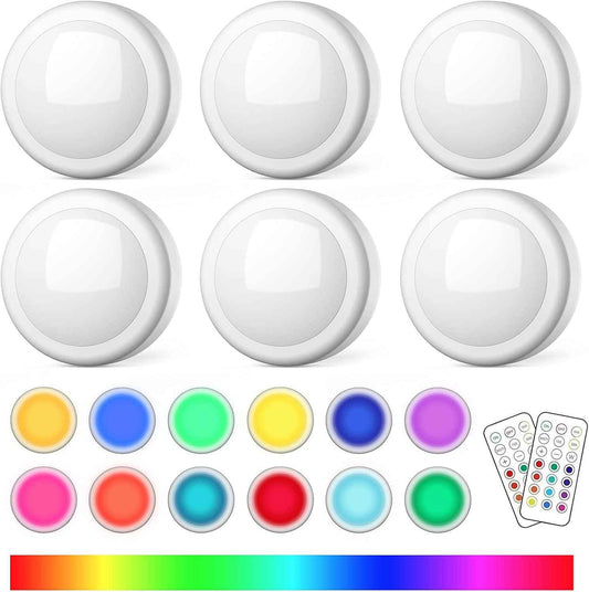 Brilliant Evolution Puck Lights, Clean Wireless Design for Clutter Free Closet and Under Cabinet Lighting, Battery Operated