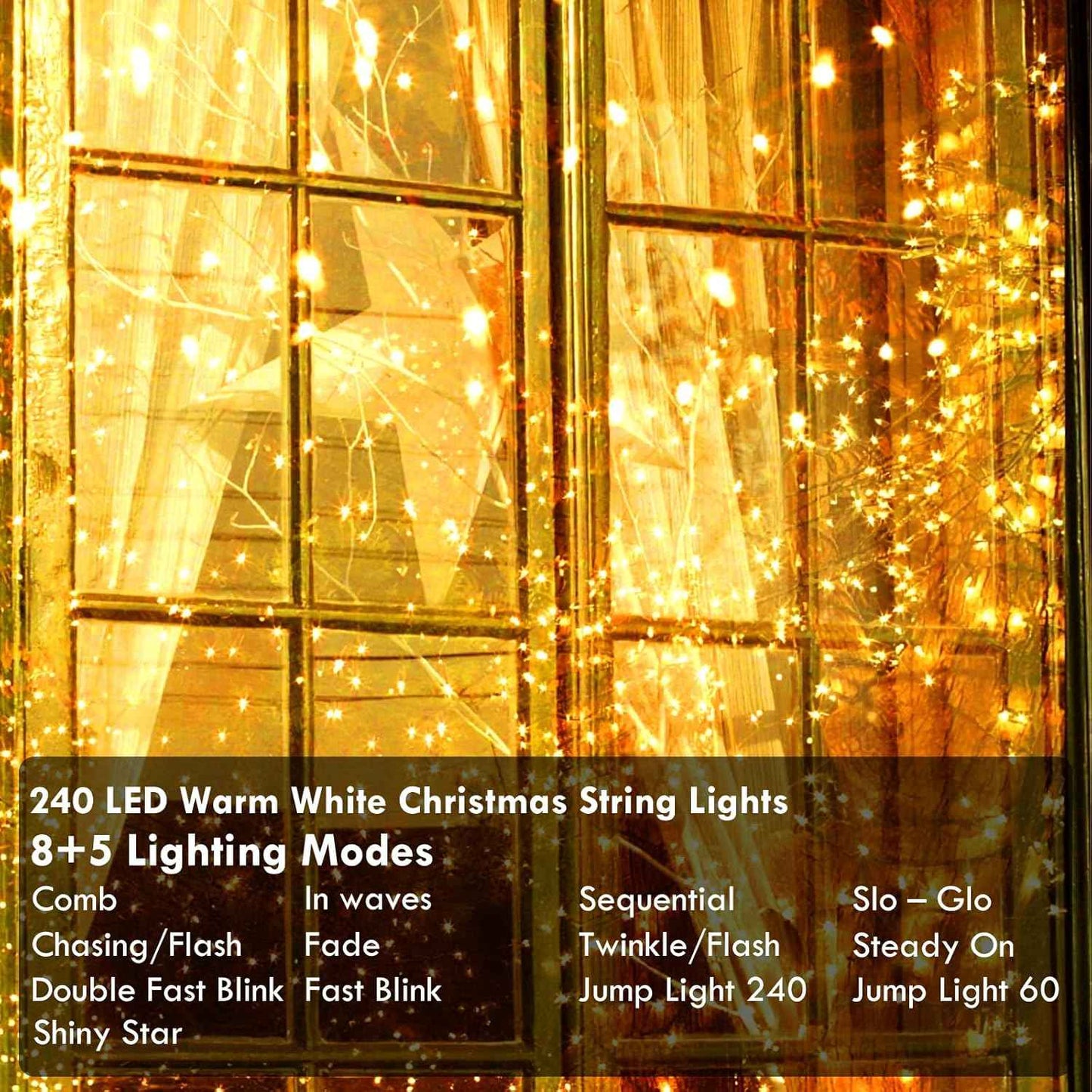 Brightown 240LED Fairy Lights 88ft – Thoughtful Birthday, Housewarming & Holiday Gift for Her with Timer & 13 Modes