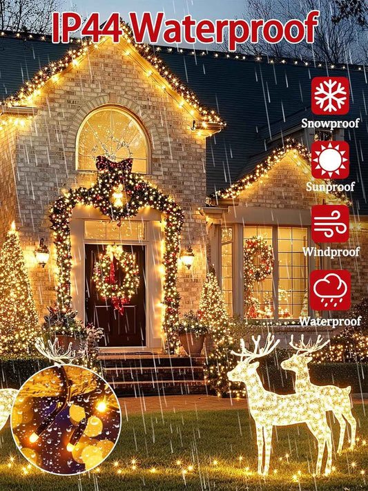 Everglow 66FT LED String Lights – Cozy Living Room Decor with Warm White Glow and 13 Lighting Modes