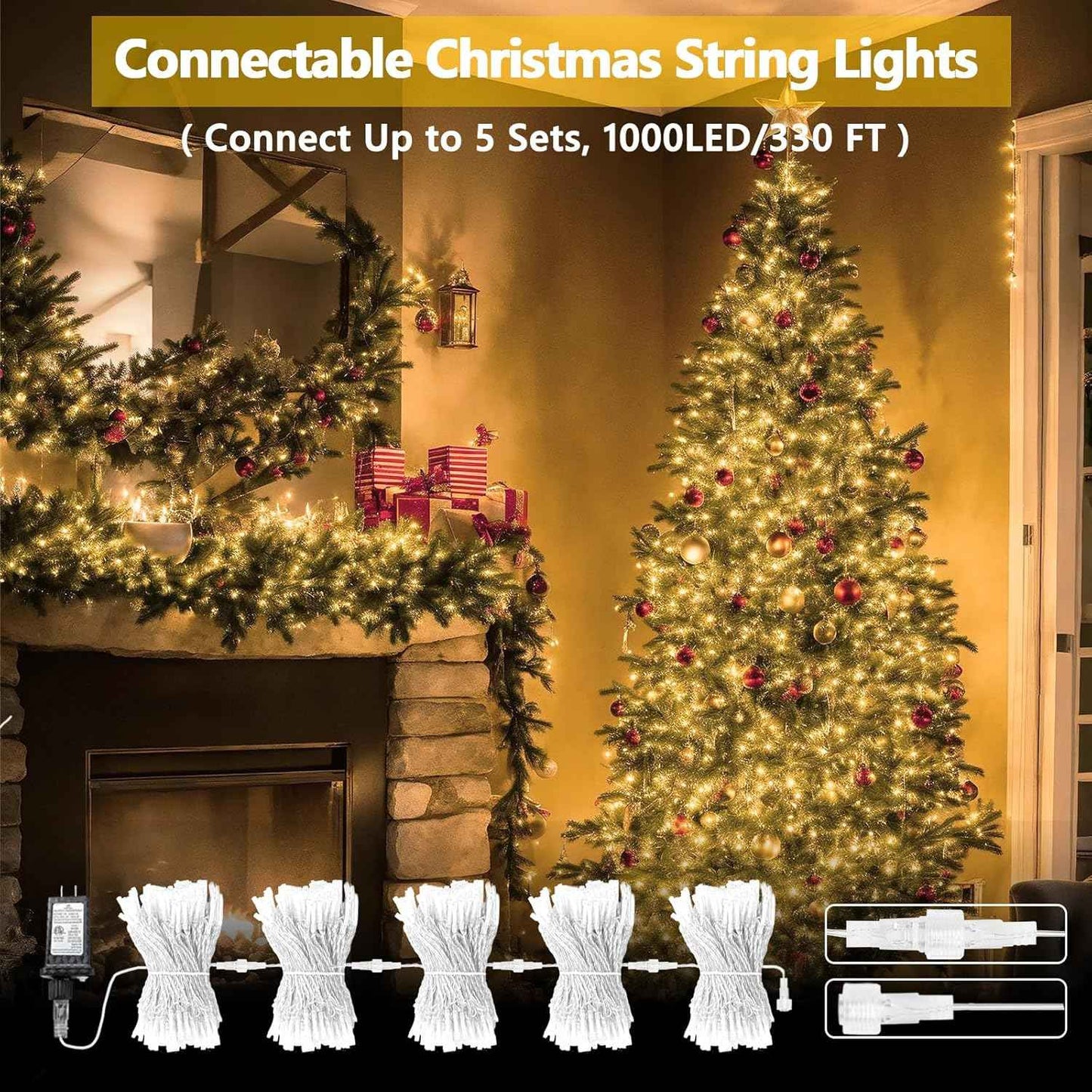 Lumify 200 LED String Lights Dimmable Twinkle Fairy Lights Plug in – Aesthetic Mood Lighting for Reading Nook and Dining Room Centerpiece