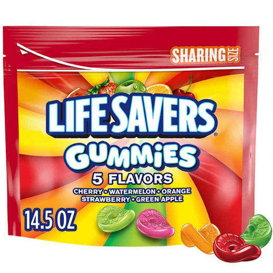 LIFE SAVERS Wint-O-Green Hard Candy Mints – Nostalgic Birthday Gift for Mom, 13 oz Sharing Bag