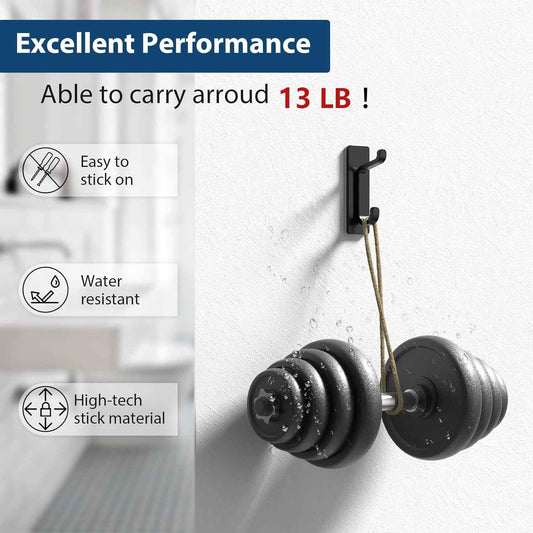 Towlz Adhesive Wall Hooks as Housewarming Gift for New Homeowners, 4-Pack in Five Finish Options