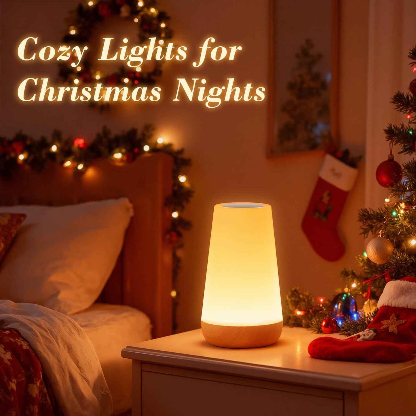 Auxmir Flameless LED Night Light – Smoke Free Candle Alternative for Homes with Kids and Pets with Cool Touch Surface