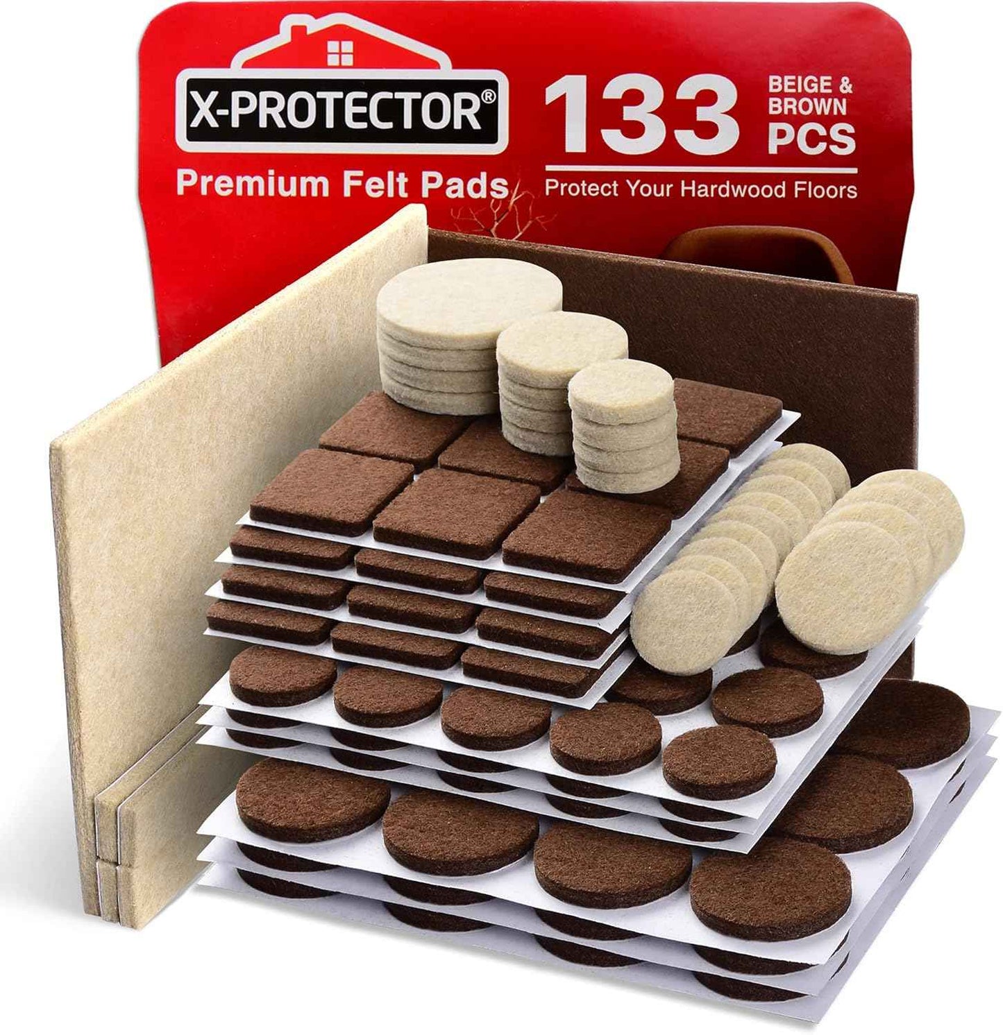 X-PROTECTOR 133-Piece Floor Protector Set – Thoughtful Hostess and Housewarming Gift for Anyone With Hardwood Floors