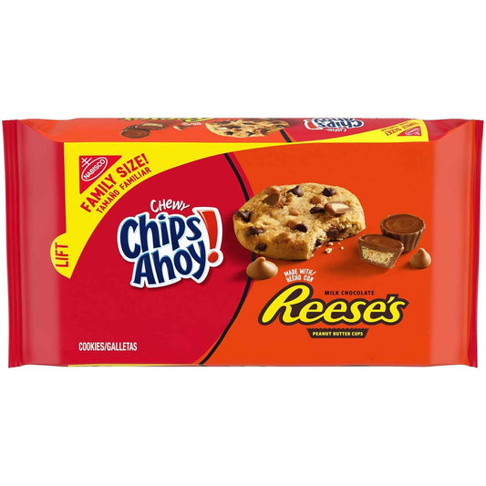 CHIPS AHOY! Chewy Chocolate Chip Cookies with Reese's Chunks, Late-Shift Energy Snack for Office Workers