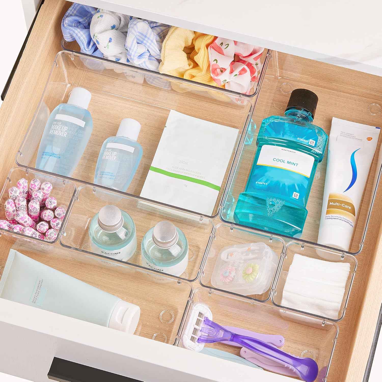 Vtopmart Stackable Clear Drawer Trays – Nursery and Kids Bedroom Organization Set