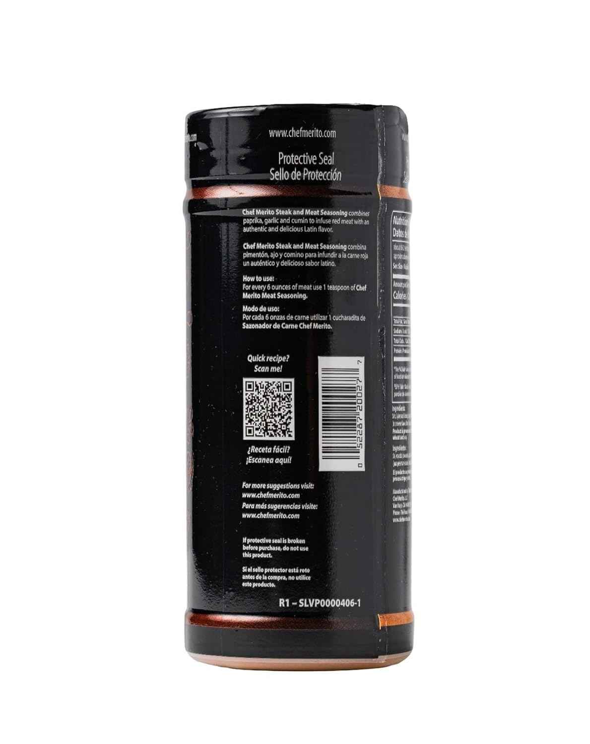 Chef Merito Carne Asada Meat Seasoning, 14 Ounce – Housewarming Gift for Friends Setting Up a New Home Grill