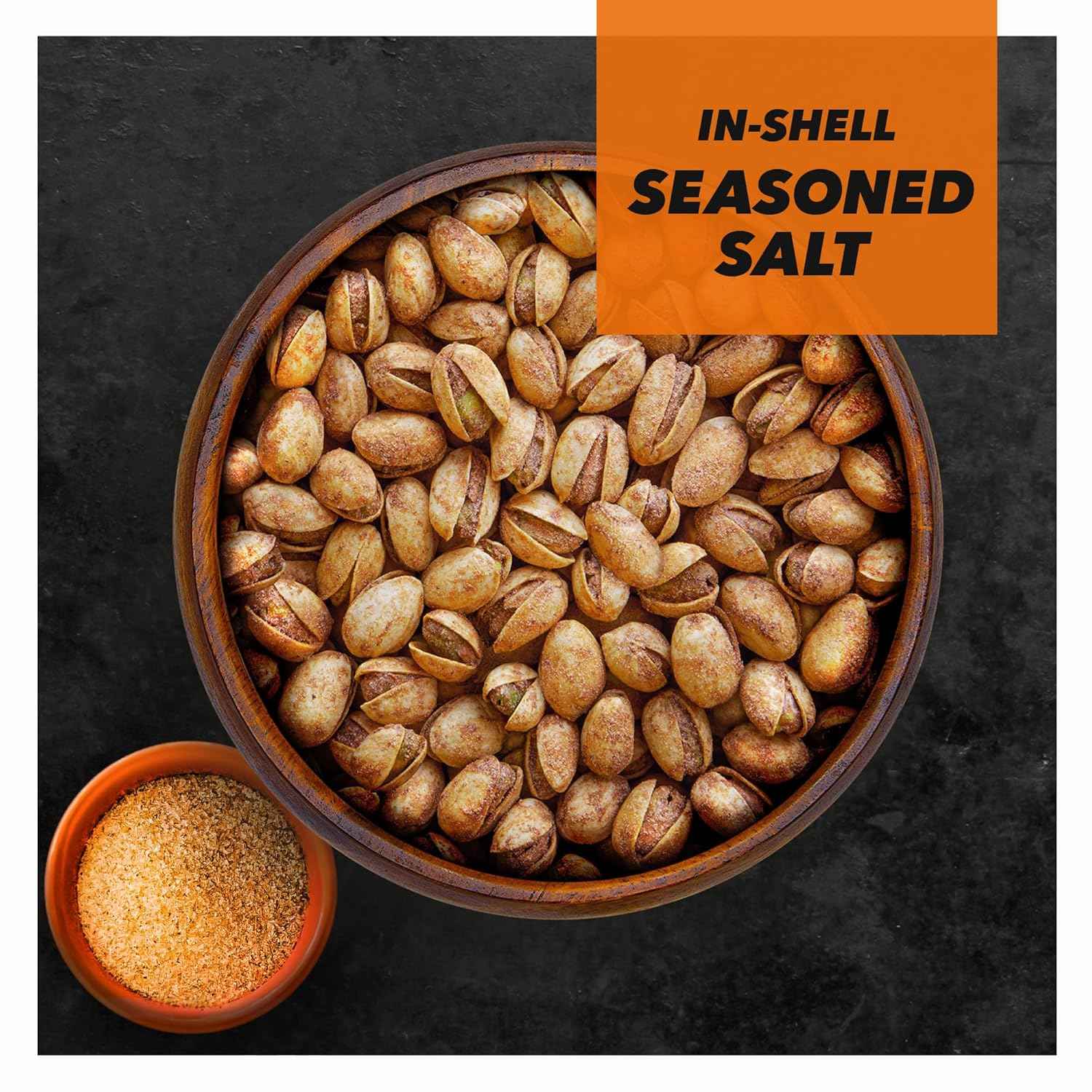 Wonderful Pistachios In Shell Seasoned Salt – Clean-Label Pantry Staple for Clutter-Free Kitchen Counters, 14 oz Resealable Bag
