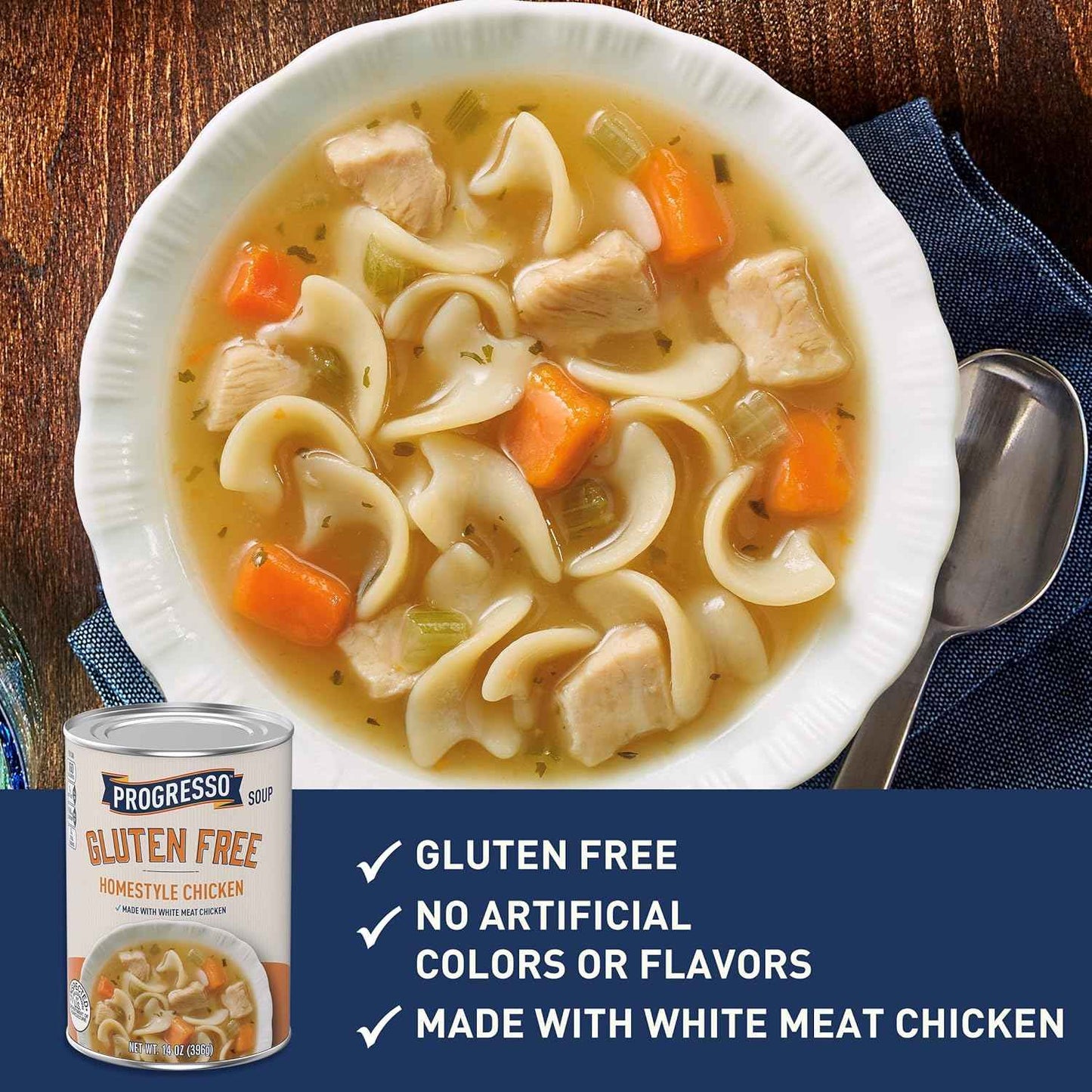 Progresso Gluten Free Homestyle Chicken Soup – Fast Desk Lunch for Busy Workdays