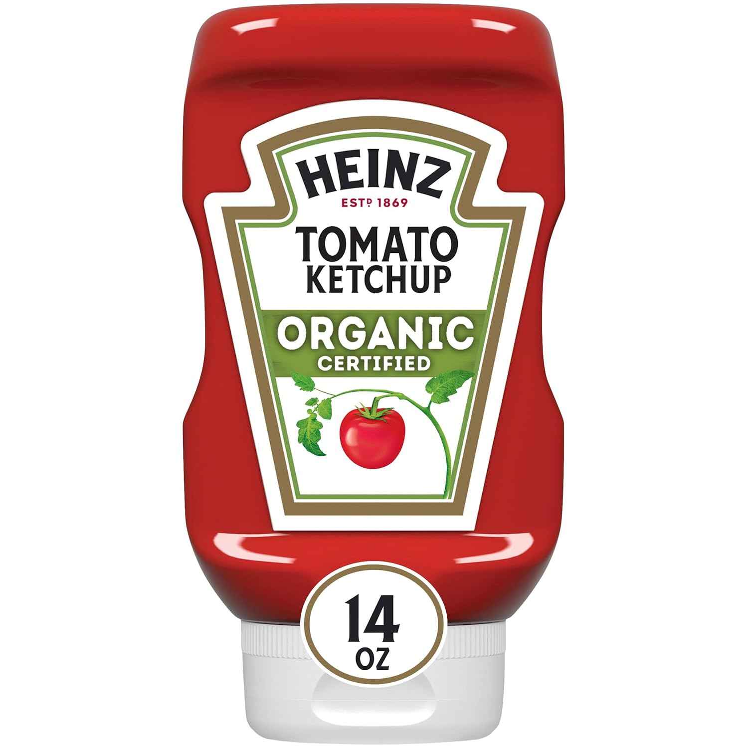 Heinz Organic Ketchup for Mindful Eating, No-GMO Sugar-Sweetened Tomato Sauce for Health-Conscious Households