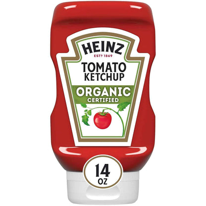 Heinz Organic Ketchup for Mindful Eating, No-GMO Sugar-Sweetened Tomato Sauce for Health-Conscious Households