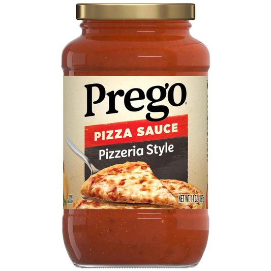 Prego Vegan Gluten-Free Pizza Sauce for Clean-Eating Meal Prep, 14 oz Vine-Ripened Jar
