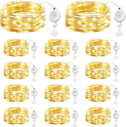 Brightown 14 Pack LED Fairy Lights – Flameless Candle Alternative for Bedrooms and Living Rooms, Cool to Touch Warm White String Lights