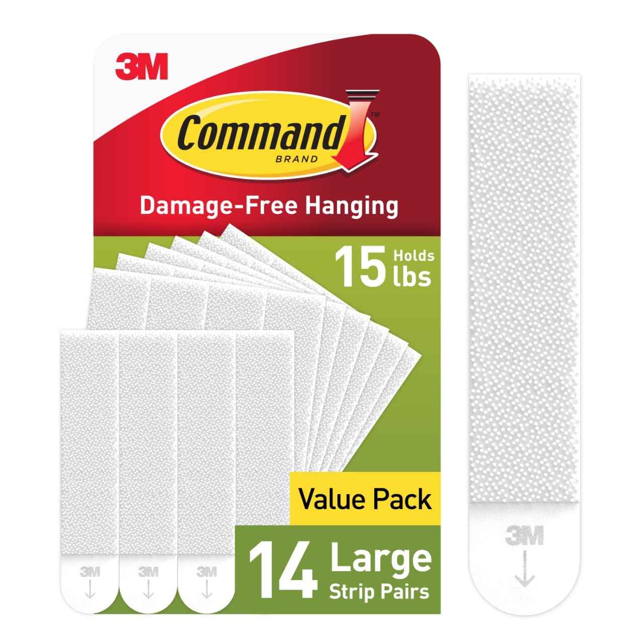 Command Large Picture Hanging Strips, White – Invisible Adhesive Solution for Intentional Gallery Walls and Neutral Spaces
