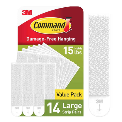 Command Large Picture Hanging Strips, White – Invisible Adhesive Solution for Intentional Gallery Walls and Neutral Spaces