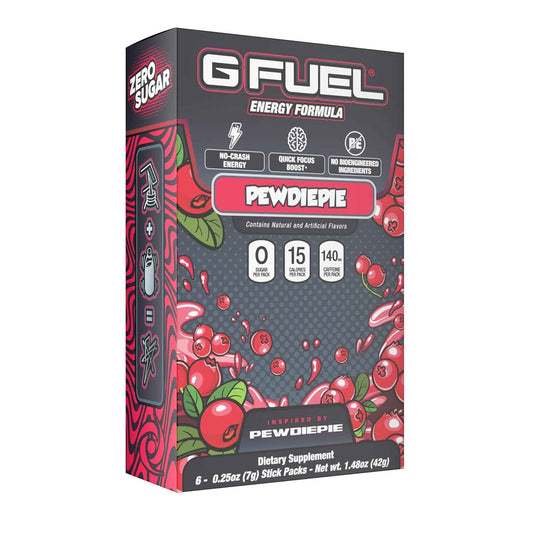 G Fuel PewDiePie Variety Flavor Energy Sticks – Birthday Gift Box for Esports Fans and PewDiePie Subscribers