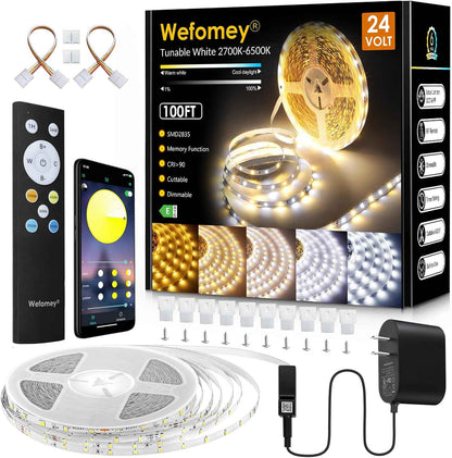 LotusLamp X 24V LED Strip Lights – Low-Heat Touchable Accent Lighting Safe for Kids and Pets, 100ft