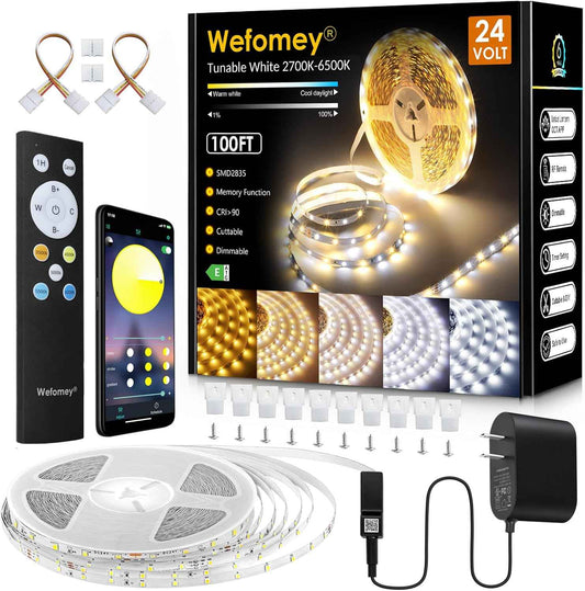 LotusLamp X 24V LED Strip Lights – Low-Heat Touchable Accent Lighting Safe for Kids and Pets, 100ft