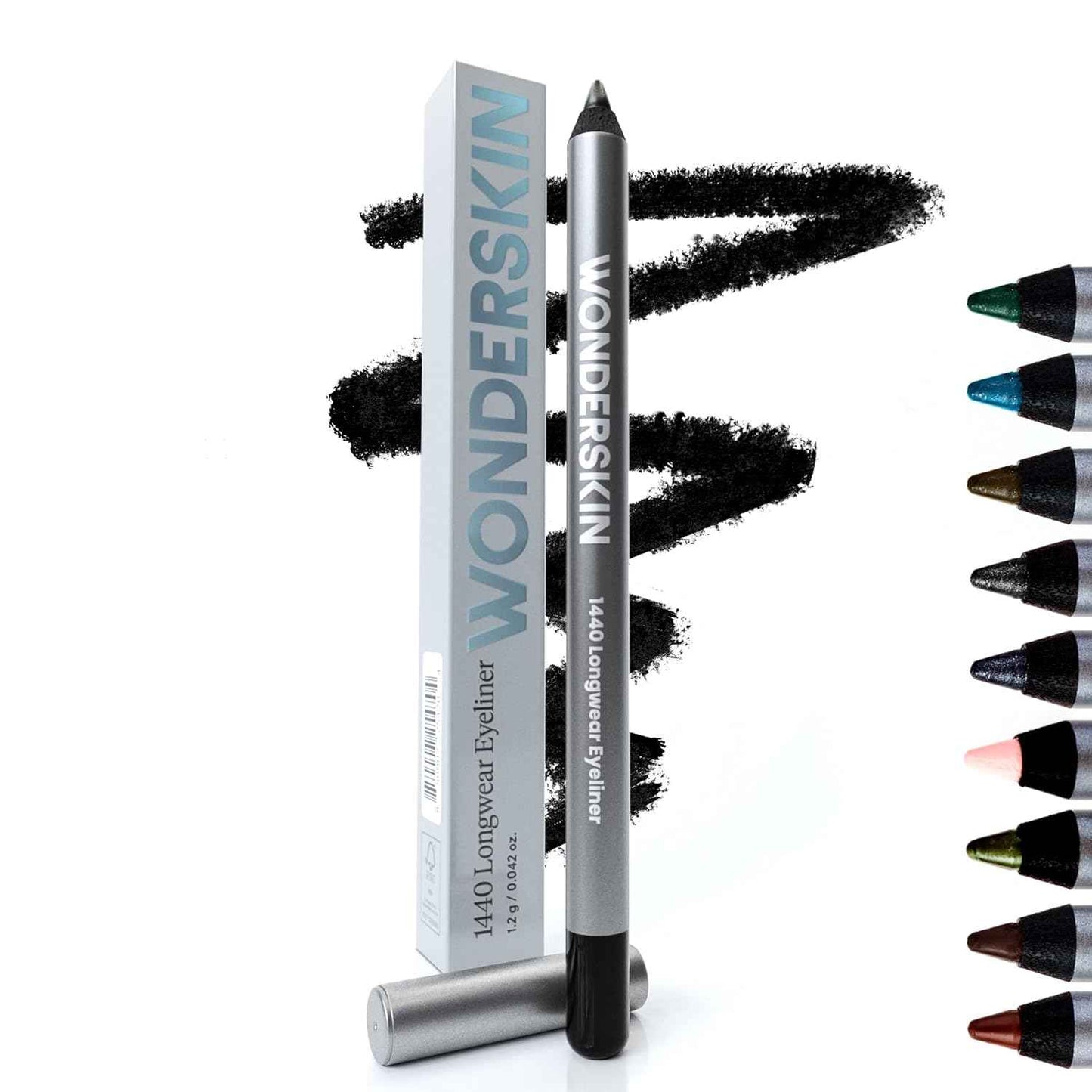 Wonderskin Eyeliner Pencil – Pool and Beach Ready Eye Makeup, 24-Hour Waterproof Longwear Liner