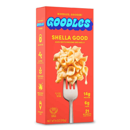 Goodles Shella Good Aged White Cheddar Shells – Simple Clean Label Mac and Cheese for Intentional Kitchens