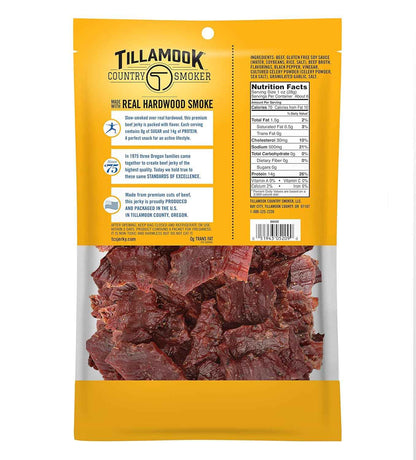Tillamook Country Smoker Zero Sugar Beef Jerky, Black Pepper, 6.5 Ounce — Mindful Protein for Anti-Inflammatory and Low-Carb Lifestyles