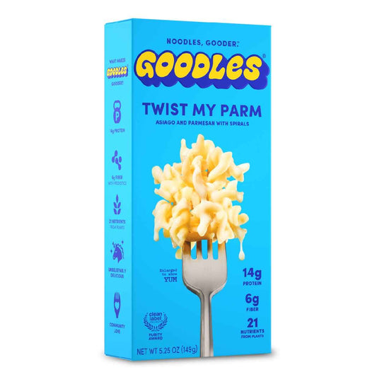 Goodles Twist My Parm Asiago and Parmesan Spirals – Clean Label Certified Mac and Cheese for Ingredient-Conscious Families