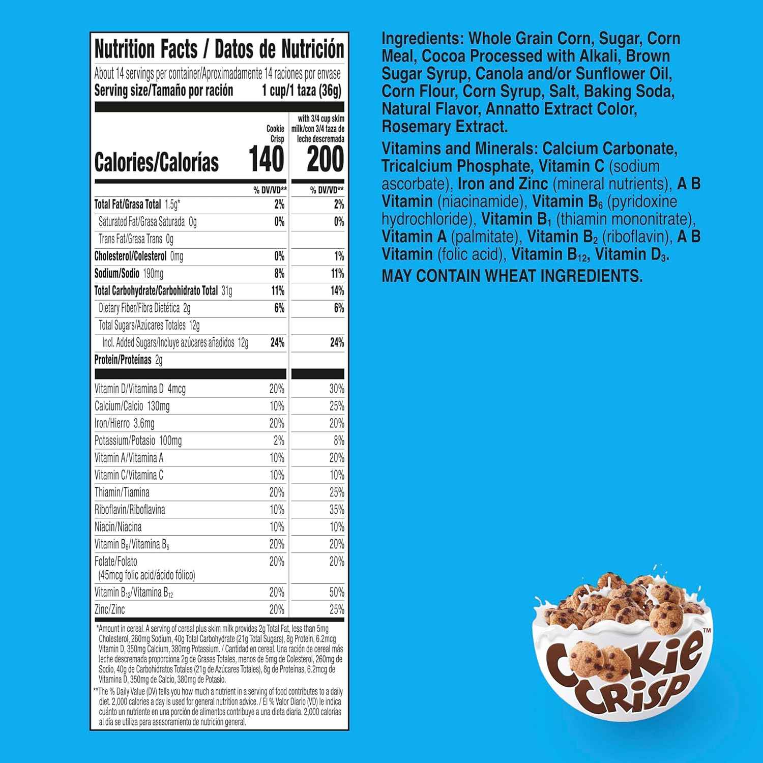 Cookie Crisp Family Size Box – Care Package Treat for College Students and Faraway Family