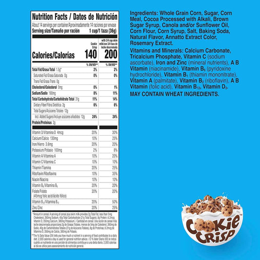 Cookie Crisp Family Size Box – Care Package Treat for College Students and Faraway Family
