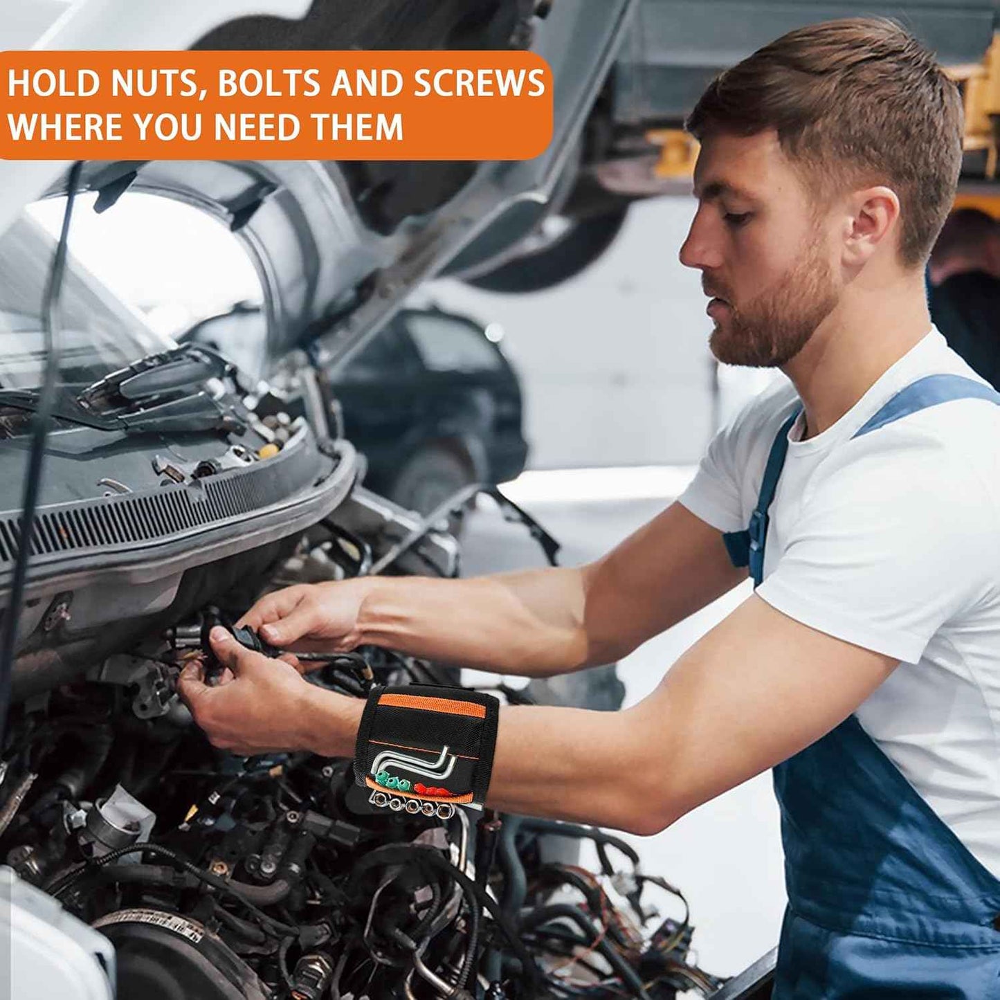 Magnetic Wristband – Practical Father's Day Gift for Dad, Holds Screws and Drill Bits While He Works