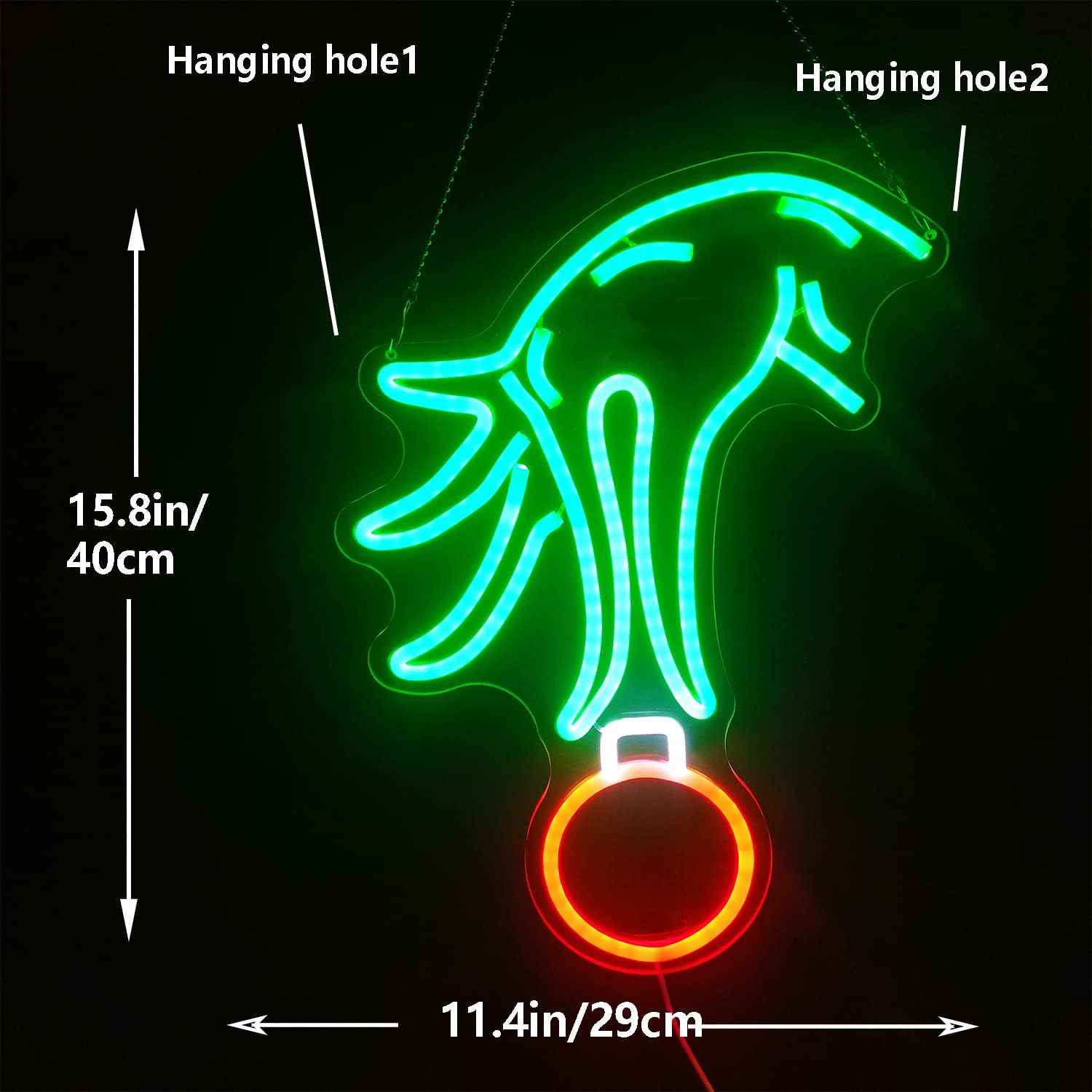 BrandName Green Neon Christmas Wall Light – Cozy Aesthetic Accent for Bedroom and Dorm Room, Dimmable USB Powered Decor
