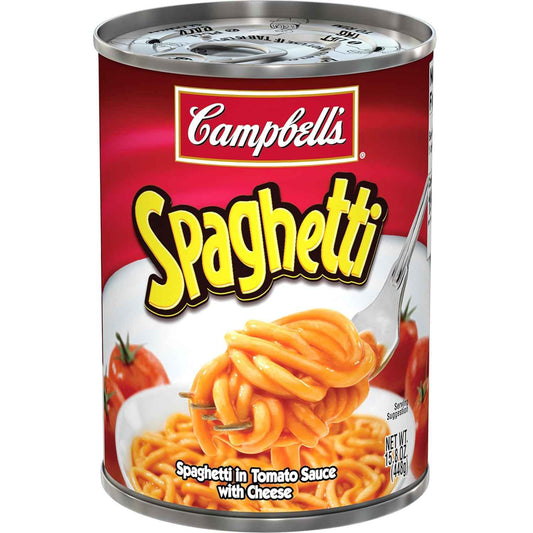 Campbell's Canned Spaghetti for Dorm Room Mini Fridge, Ready-in-Minutes Study Fuel