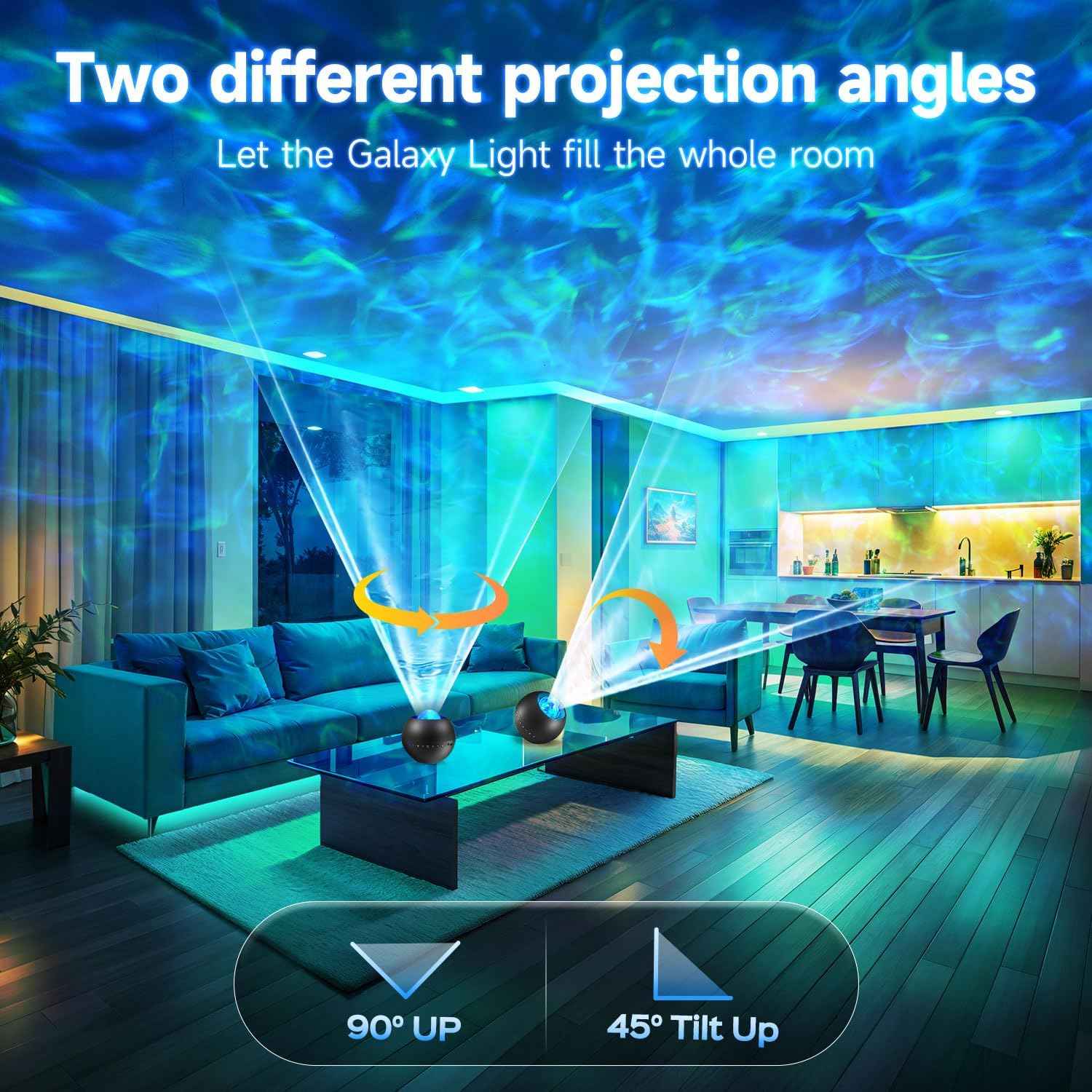 Galaxy Light Projector – Thoughtful Valentine's Day Gift for Couples, 20 Color Nebula Lights with White Noise and Timer