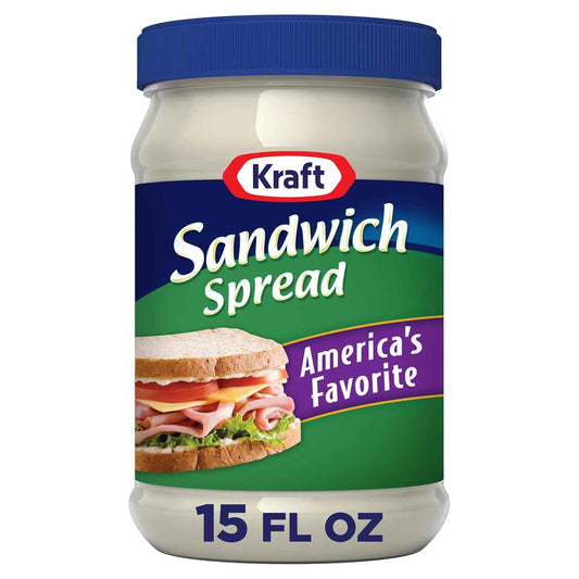 Kraft Sandwich Spread – Time-Saving Lunch Prep for Busy Workweek Sandwiches, 15 fl oz Jar