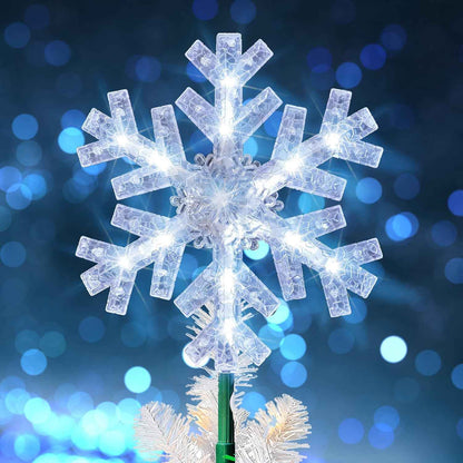 Dazzle Bright Lighted Snowflake Christmas Topper – Holiday Present for Mom, Colleagues and Hostesses