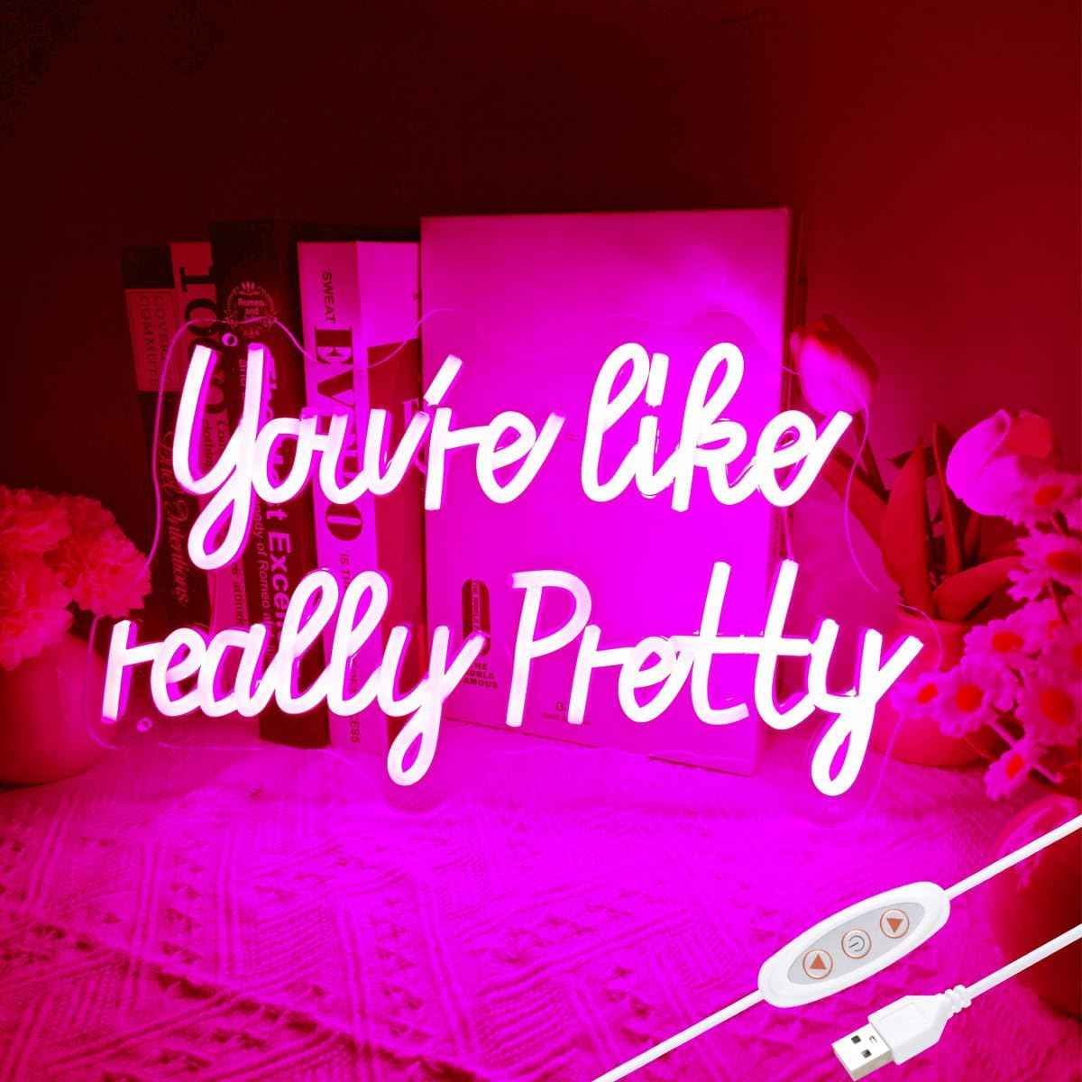 You like really pretty LED Neon Sign – Safe and Cool-to-Touch Pink Light for Girls' Bedroom and Tween Room Decor