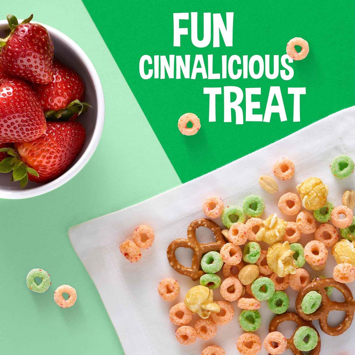 Kellogg's Apple Jacks Breakfast Cereal – Kids School Lunchbox Snack, 23oz Giant Family Box