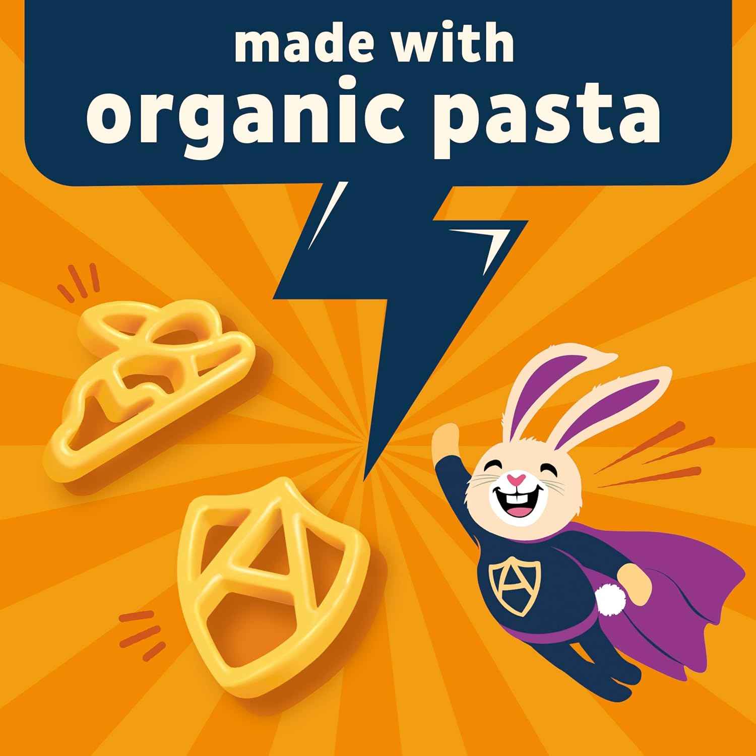 Annie's Super Mac with Fun Shapes – Kid-Approved Lunchbox Add-In for School Thermos and Bento, Organic Pasta and Aged Cheddar, Single Serve 6 oz